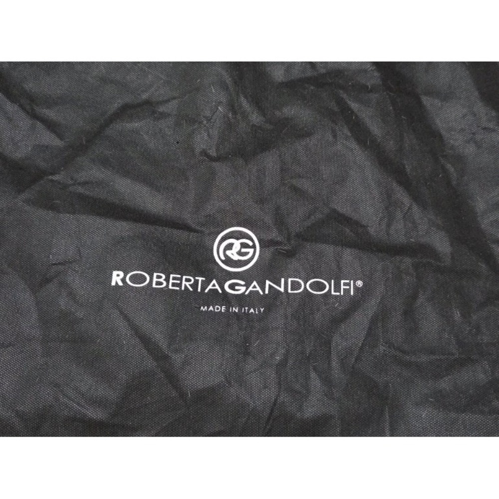 Roberta Gandolfi Black Drawstring Dust Bag Cover, Logo 20"x 19" Made In Italy